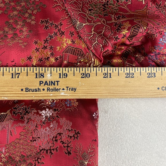 Kat Street Vintage Made in Hong Kong Chinese Asian Red Satin Jacket  Women's XL - Picture 9 of 13